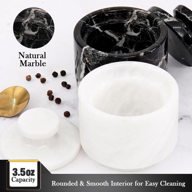 Salt Cellar 3" Inch  Salt & Pepper Storage Container for Kitchen Table Decor - Candy Jar