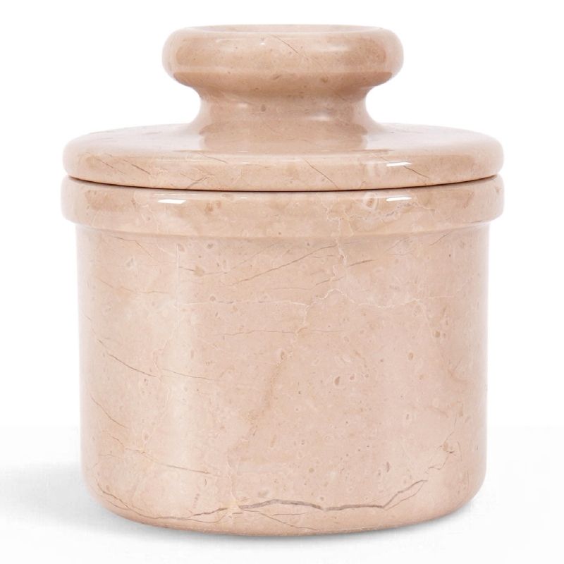 Marble Butter Keeper 4" White Onyz French Butter holder Home and Kitchen Decor for Countertop