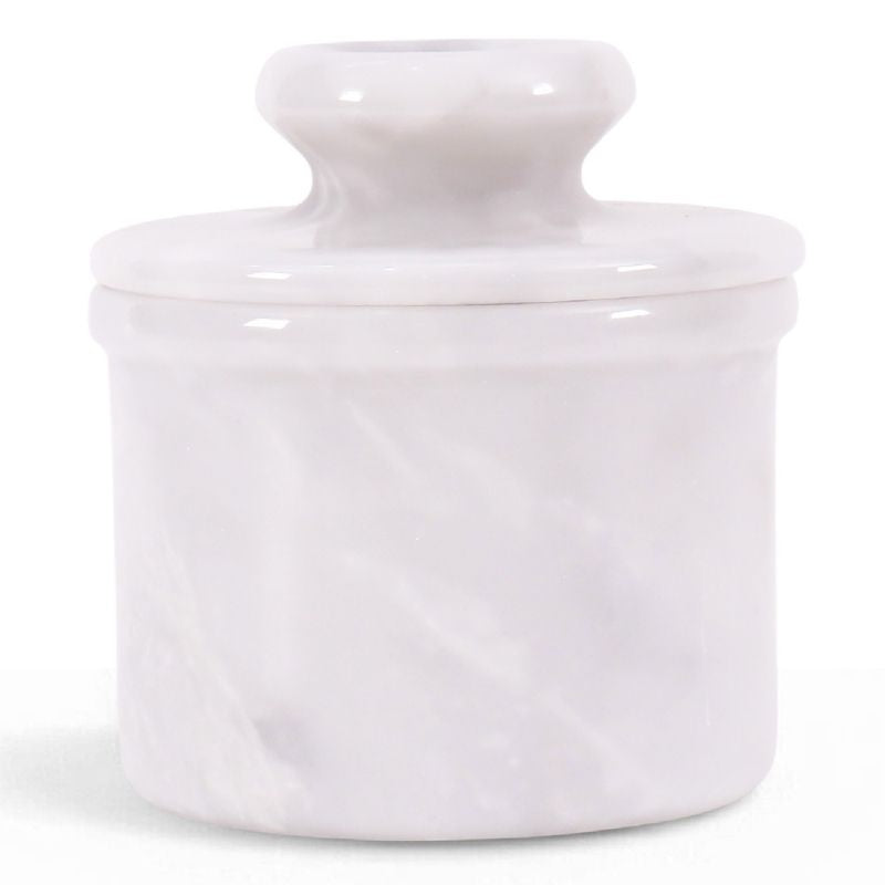 Marble Butter Keeper 4" White Onyz French Butter holder Home and Kitchen Decor for Countertop
