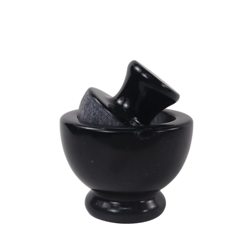 Marble Mortar and Pestle Set 4.5" Inch Herb & Spice Grinder for Kitchen Accessories - Spice Grinder Manual, Pestle and Mortar Bowl