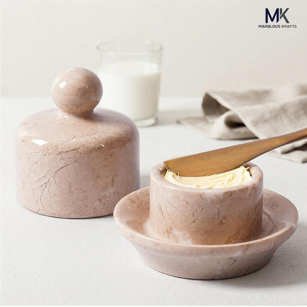 BLACK Salt Cellar with VERONA Butter Dish