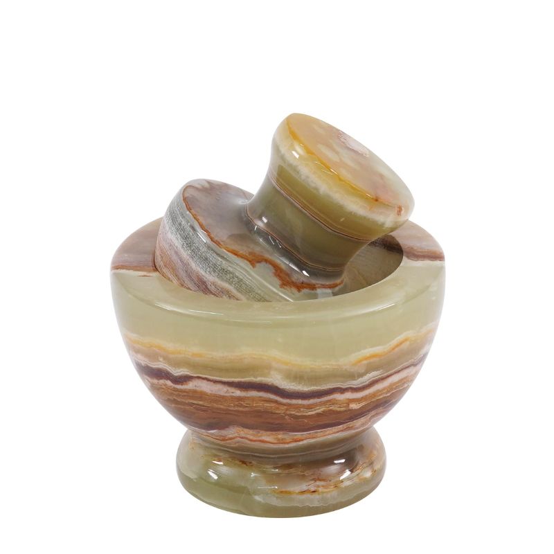 Marble Mortar and Pestle Set 4.5" Inch Herb & Spice Grinder for Kitchen Accessories - Spice Grinder Manual, Pestle and Mortar Bowl