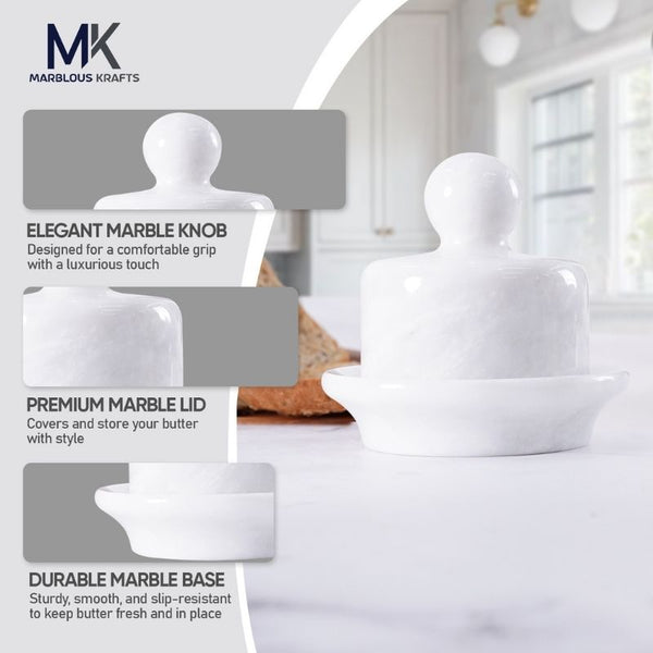 Marble Butter Dish With Lid 4