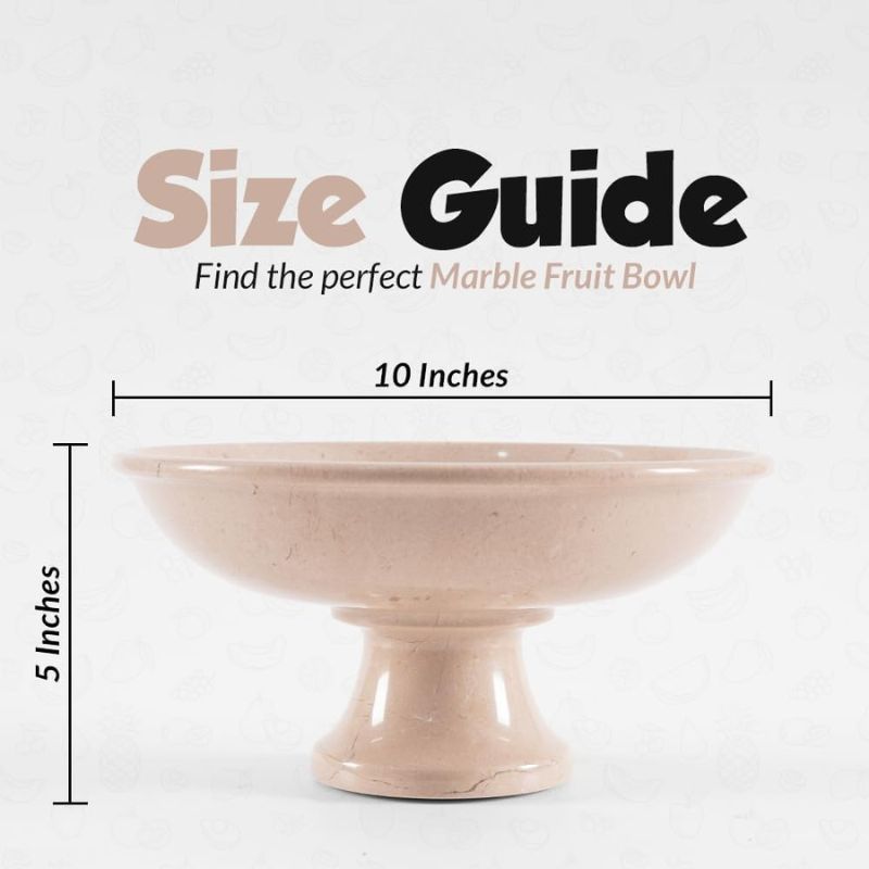 Marble Fruit Bowl Black 10"x5" Inch Design A