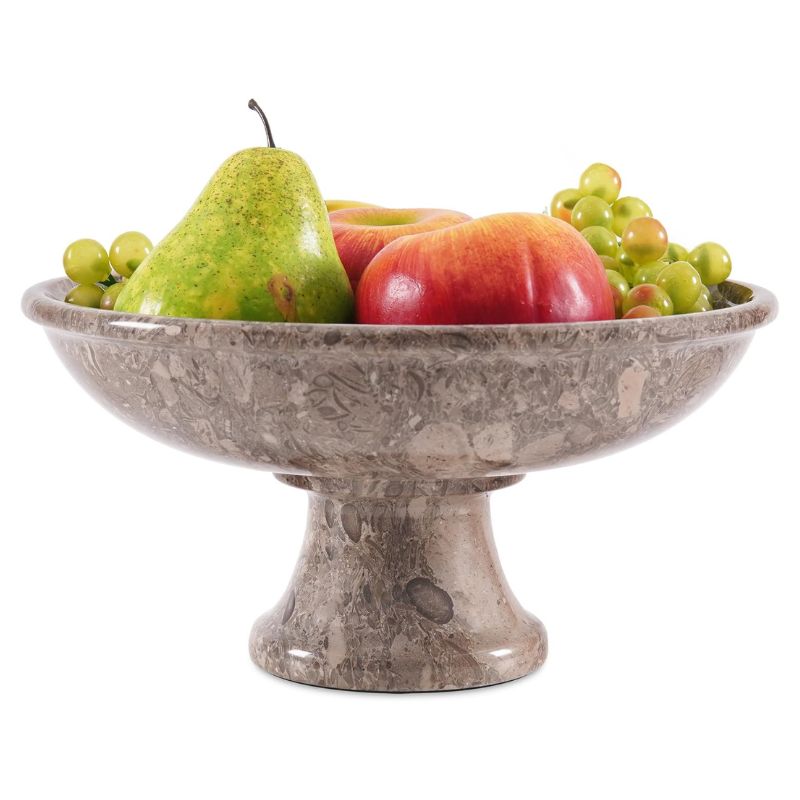 Marble Fruit Bowl Black 10"x5" Inch Design A