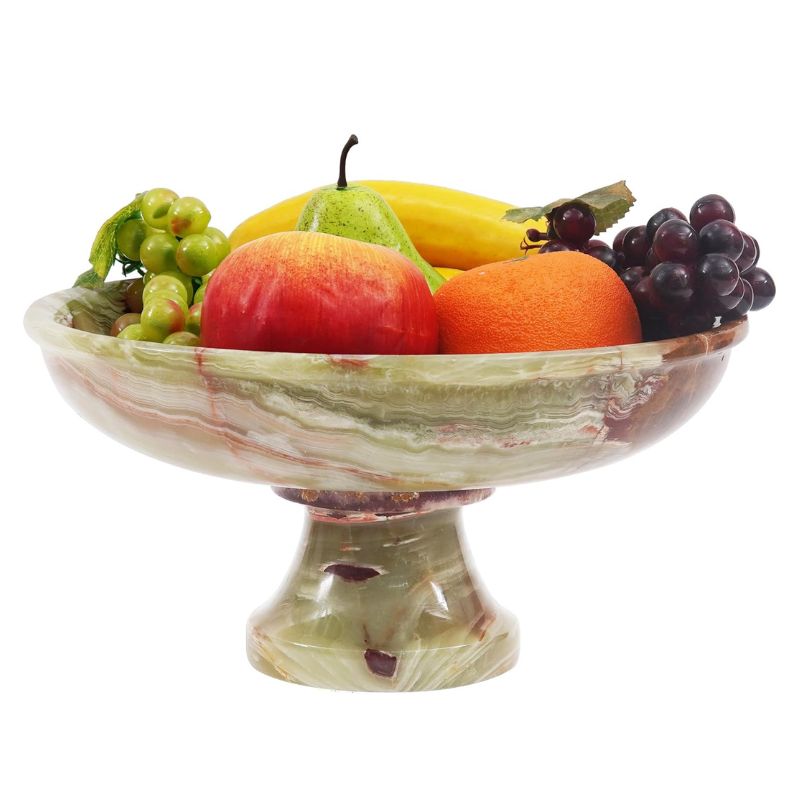 Marble Fruit Bowl Black 10"x5" Inch Design A