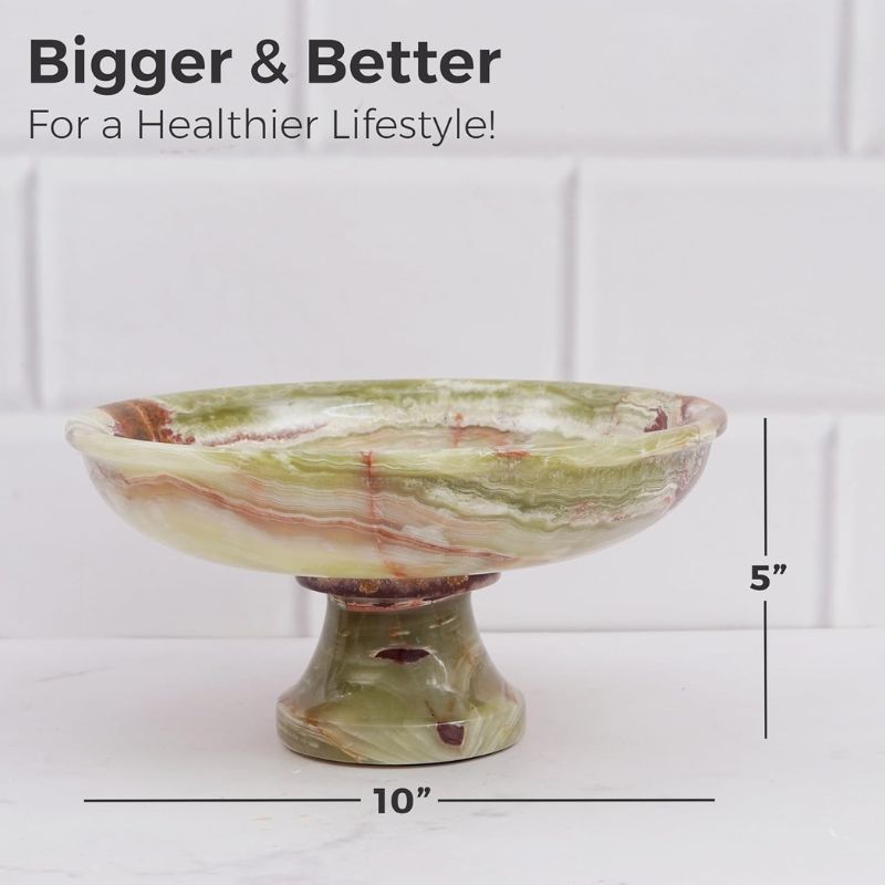 Marble Fruit Bowl Black 10"x5" Inch Design A