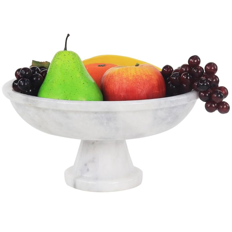 Marble Fruit Bowl Black 10"x5" Inch Design A