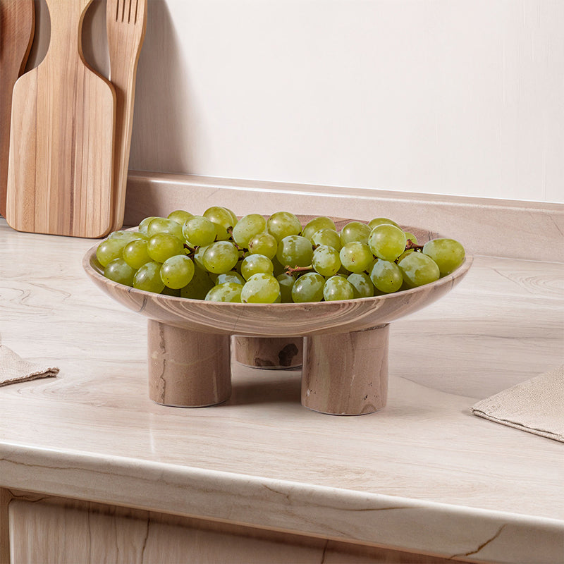 Marble Decorative Tray for Vanity Organizer and Perfume Display, Jewelry Dish for Bathroom Countertop