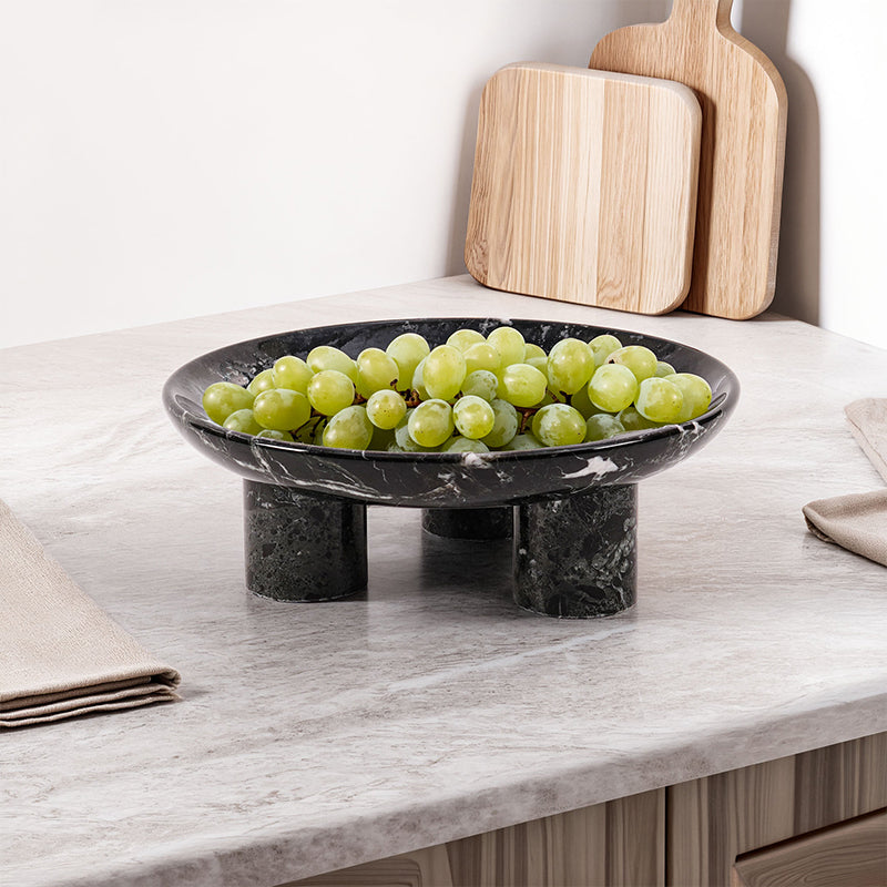 Marble Decorative Tray for Vanity Organizer and Perfume Display, Jewelry Dish for Bathroom Countertop