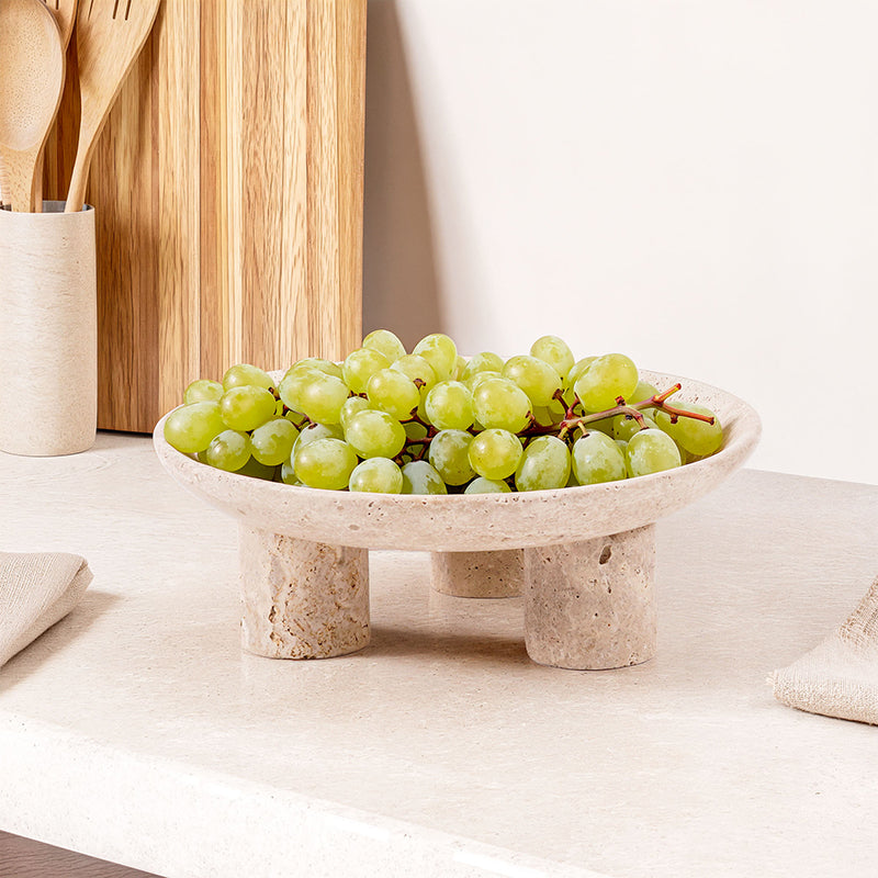Marble Decorative Tray for Vanity Organizer and Perfume Display, Jewelry Dish for Bathroom Countertop