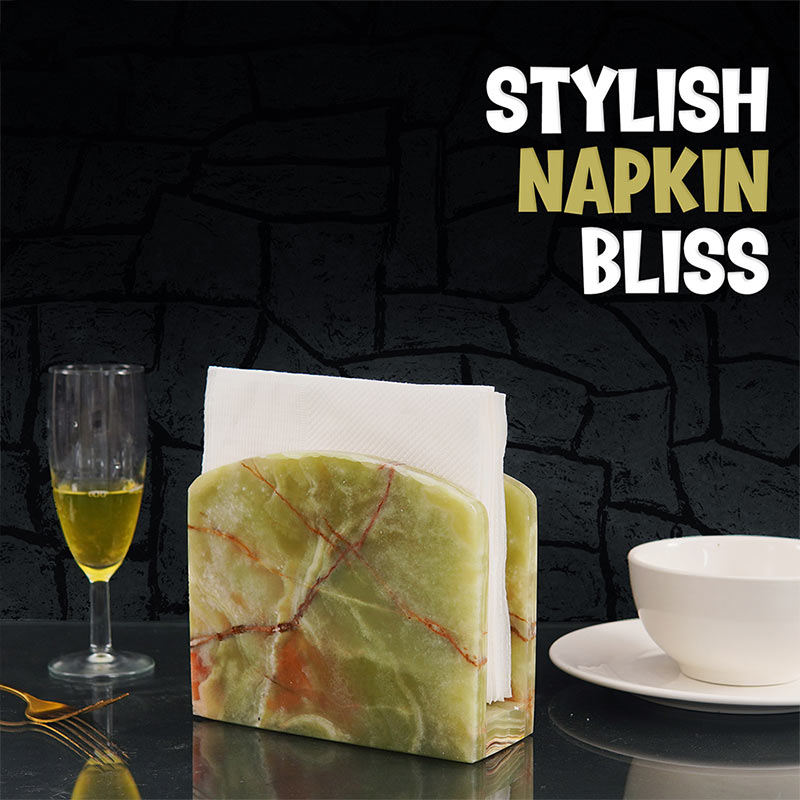 Natural Marble Napkin Holder - Tissue Holder