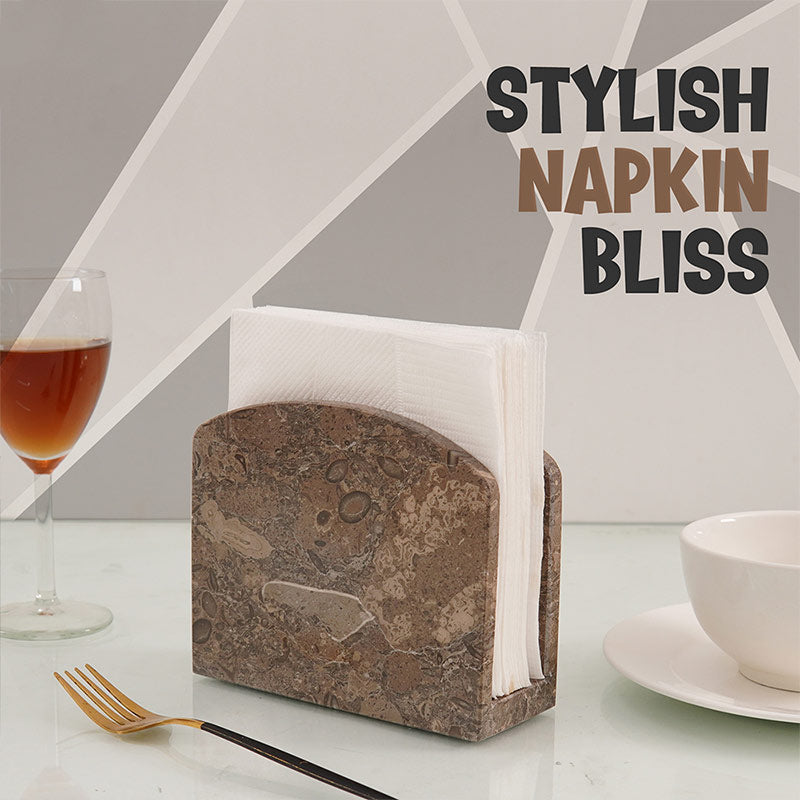 Natural Marble Napkin Holder - Tissue Holder