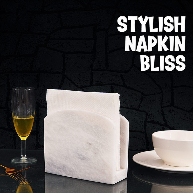 Natural Marble Napkin Holder - Tissue Holder