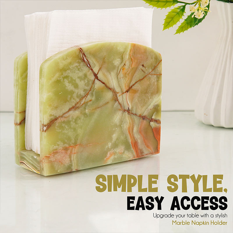 Natural Marble Napkin Holder - Tissue Holder