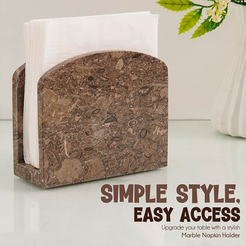 Natural Marble Napkin Holder - Tissue Holder