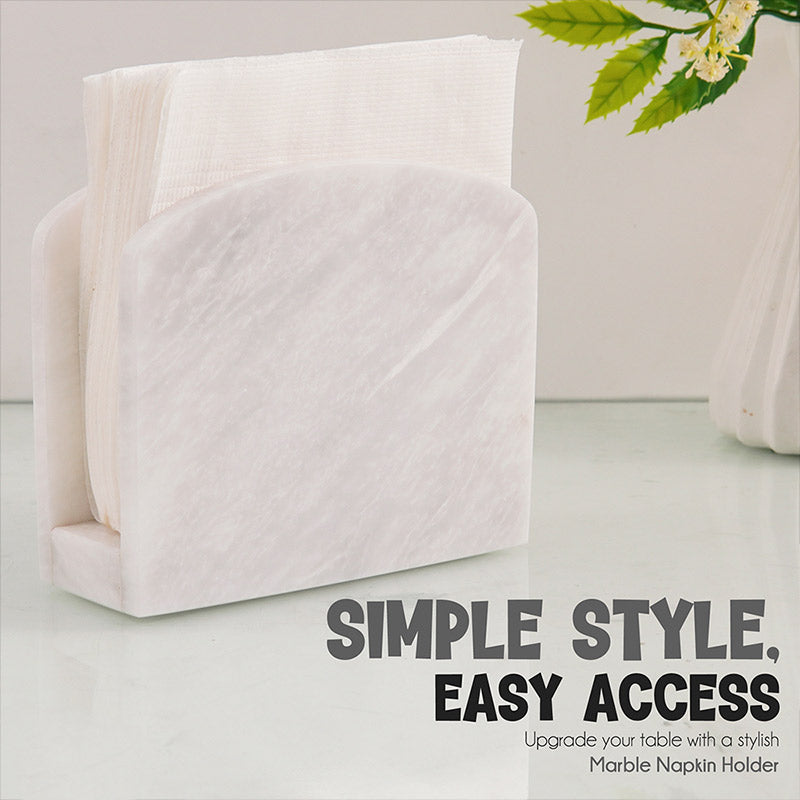 Natural Marble Napkin Holder - Tissue Holder