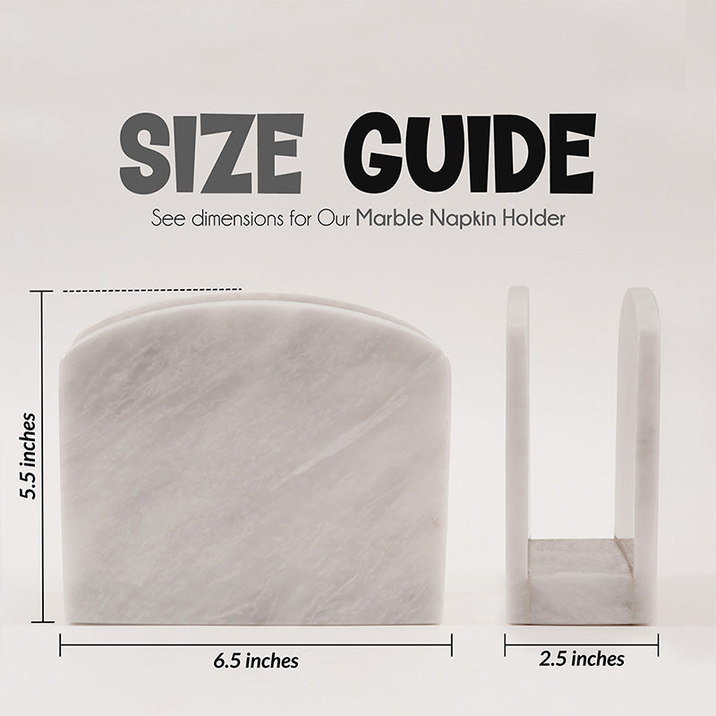 Natural Marble Napkin Holder - Tissue Holder