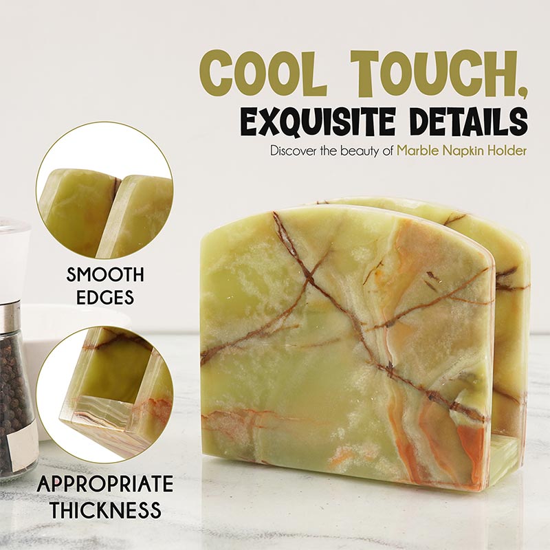 Natural Marble Napkin Holder - Tissue Holder