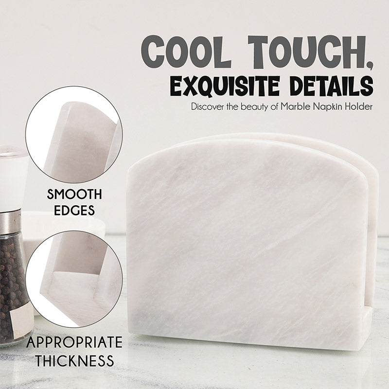 Natural Marble Napkin Holder - Tissue Holder