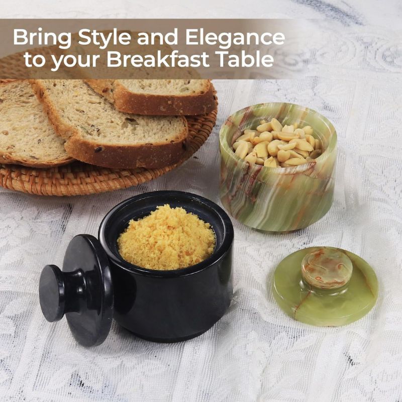 Salt Cellar 3" Inch  Salt & Pepper Storage Container for Kitchen Table Decor - Candy Jar