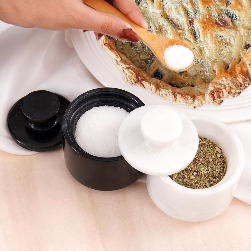 Salt Cellar 3" Inch  Salt & Pepper Storage Container for Kitchen Table Decor - Candy Jar