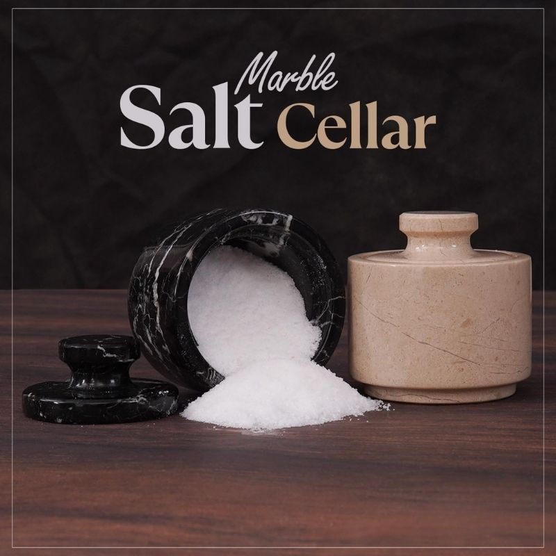 Salt Cellar 3" Inch  Salt & Pepper Storage Container for Kitchen Table Decor - Candy Jar