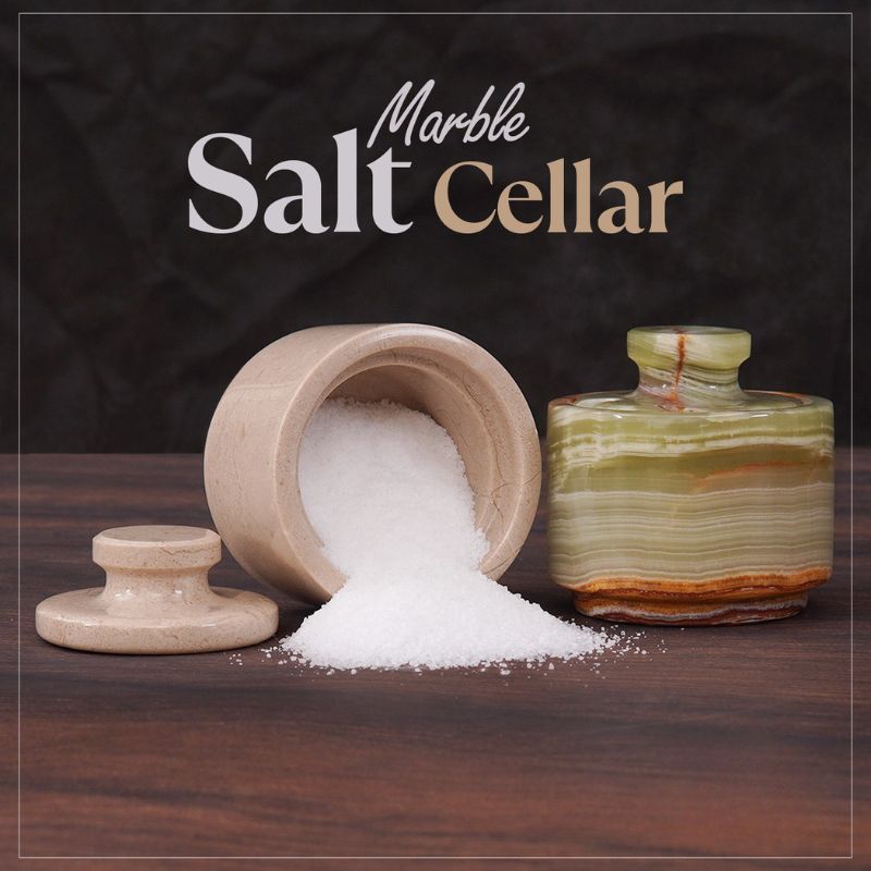 Salt Cellar 3" Inch  Salt & Pepper Storage Container for Kitchen Table Decor - Candy Jar