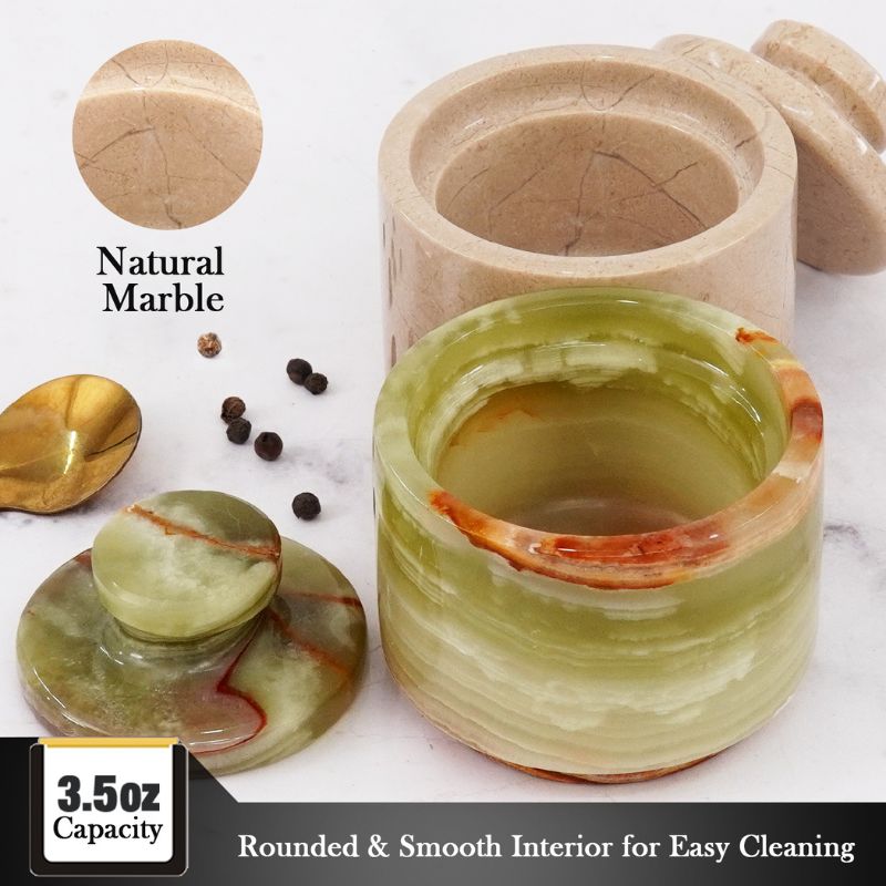 Salt Cellar 3" Inch  Salt & Pepper Storage Container for Kitchen Table Decor - Candy Jar