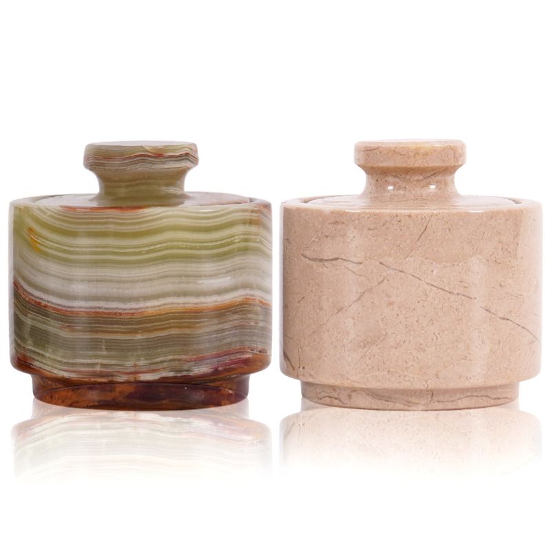 Salt Cellar 3" Inch  Salt & Pepper Storage Container for Kitchen Table Decor - Candy Jar