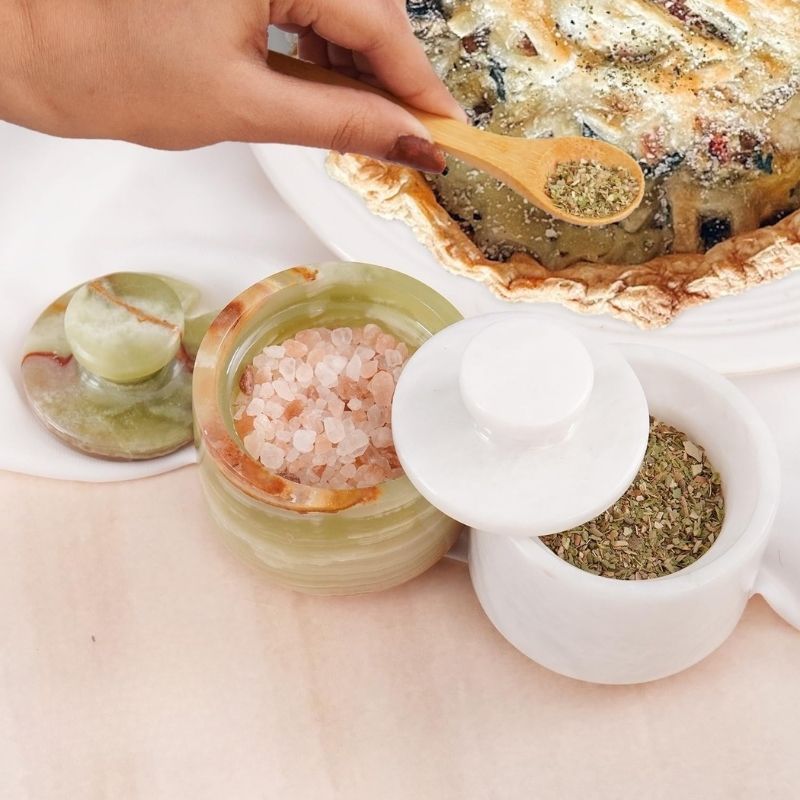 Salt Cellar 3" Inch  Salt & Pepper Storage Container for Kitchen Table Decor - Candy Jar