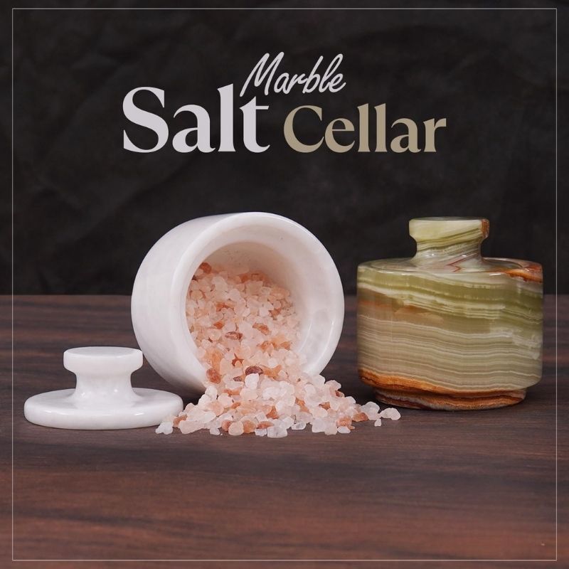 Salt Cellar 3" Inch  Salt & Pepper Storage Container for Kitchen Table Decor - Candy Jar