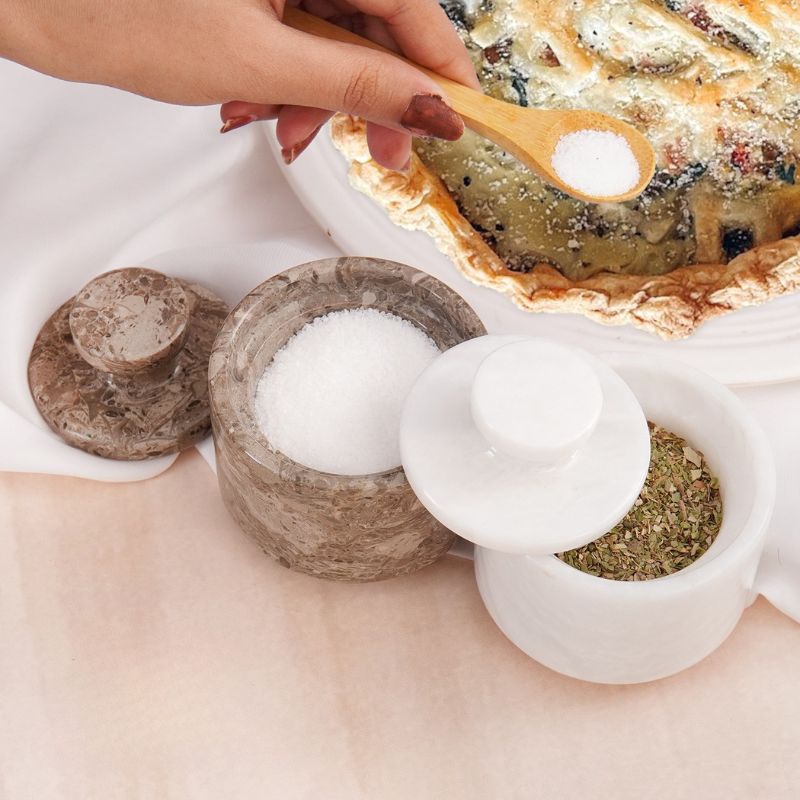 Salt Cellar 3" Inch  Salt & Pepper Storage Container for Kitchen Table Decor - Candy Jar
