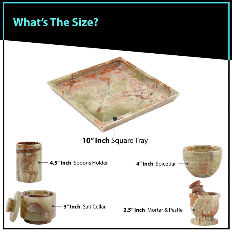 New Square Tray Set 10" with Accessories