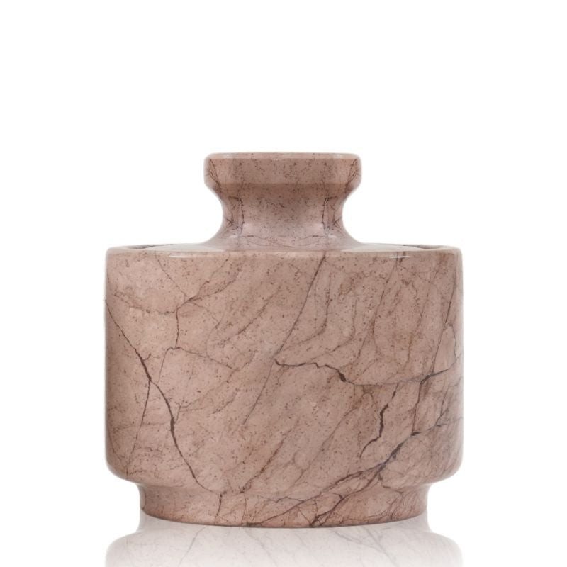 Marble Salt Cellar with Lid 3'' Inch Marinara Sugar & Coffee Storage Container -Candy & Seasoning Jars Kitchen Décor