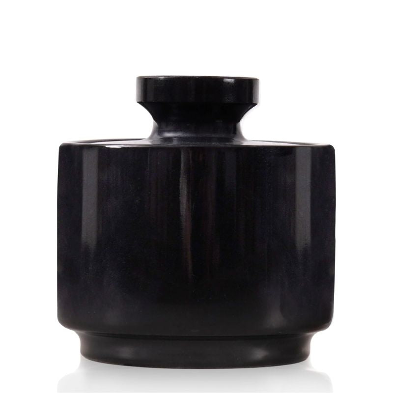 Marble Salt Cellar with Lid 3'' Inch Black salt & Sugar Dispenser for Home Storage - Coffee Candy Jar Table Décor