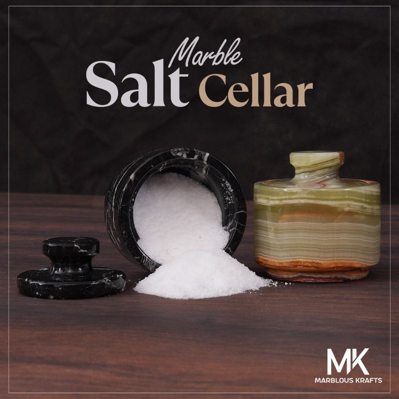 Salt Cellar 3" Inch  Salt & Pepper Storage Container for Kitchen Table Decor - Candy Jar